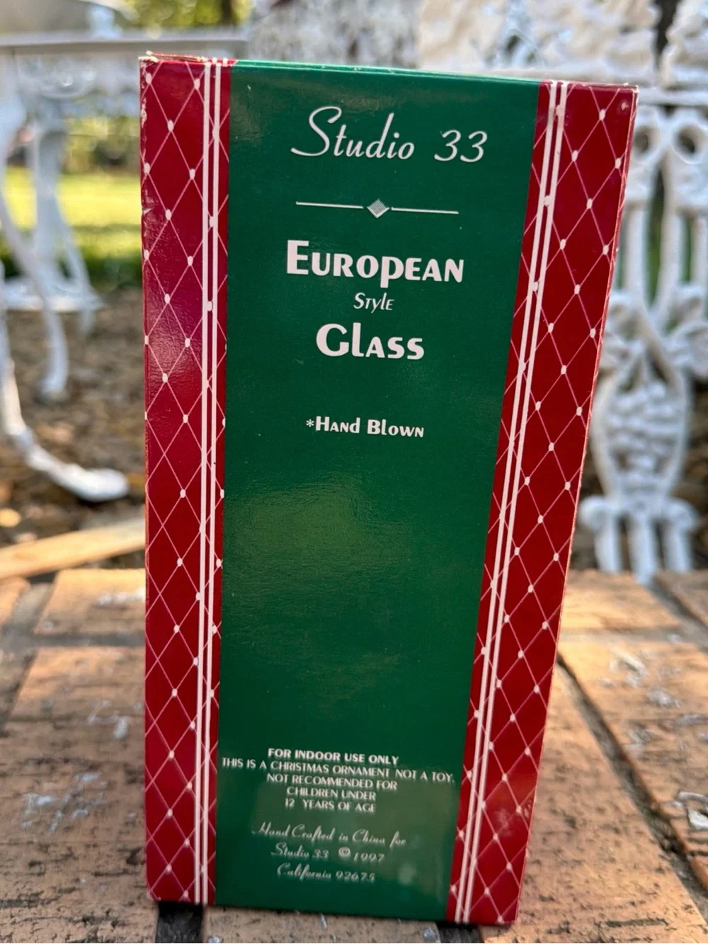 Studio 33 Christmas Soldier Blown Glass Tree Ornament 1997 European Style Glass